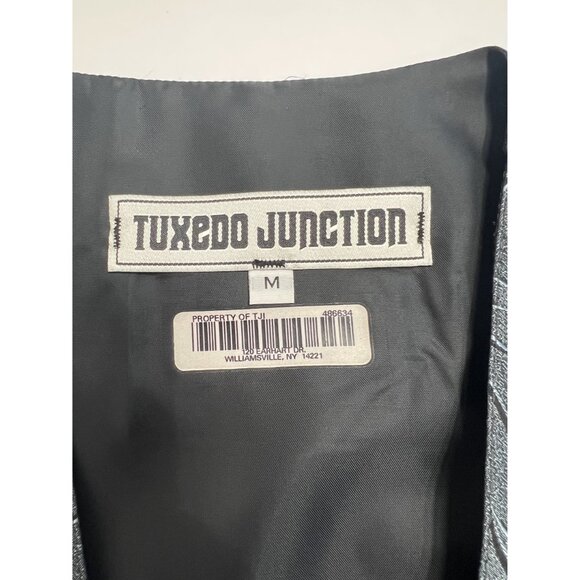 Tuxedo Junction 5 Button Suit Vest in Steely Blue - Picture 3 of 5